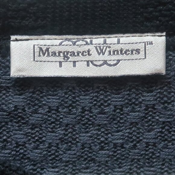 Margaret Winters Knit Patchwork Scoop Neck Cardigan Sweater Artsy Oversized XS - Picture 6 of 11
